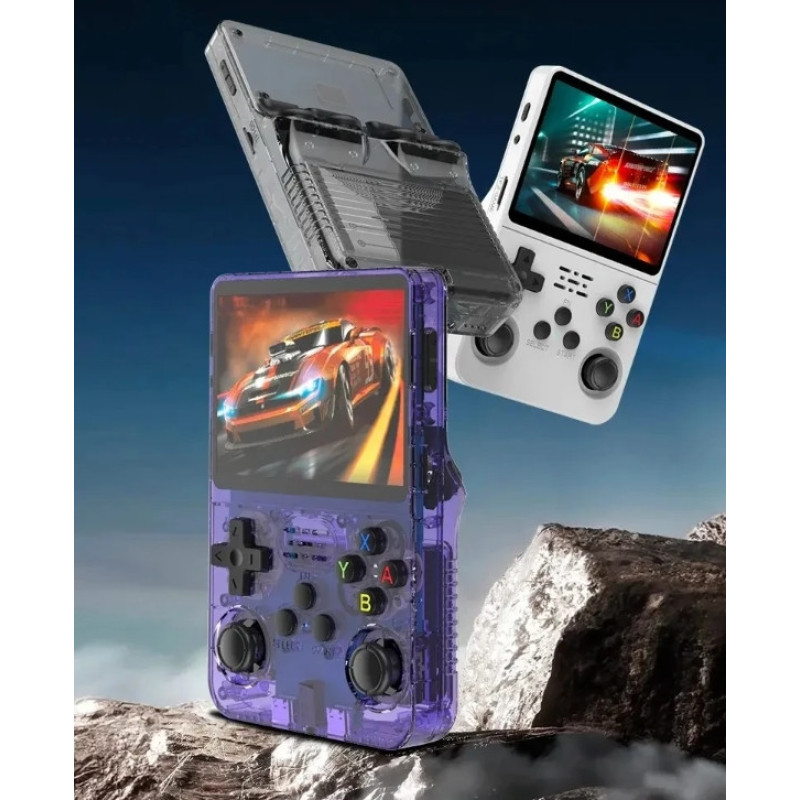 Портативна ігрова ретроприставка Data Frog R36S, HDMI 3.5'', 64 gb, 15000 ігор Sega NES MAME, чорна + плівка Портативна ігрова ретроприставка Data Frog R36S, HDMI 3.5'', 64 gb, 15000 ігор Sega NES MAME, чорна + плівка