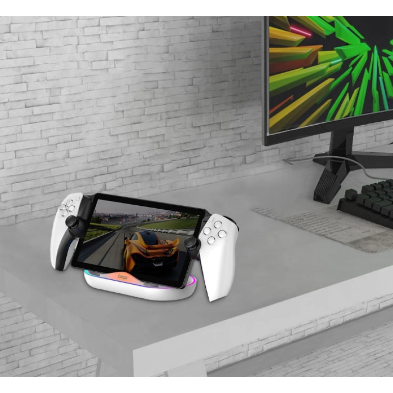 Зарядна док-станція IPEGA для PlayStation Portal PS Portal з RGB підсвічуванням Зарядна док-станція IPEGA для PlayStation Portal PS Portal з RGB підсвічуванням