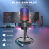 Мікрофон Fifine AmpliGame A8 USB з RGB підсвіткою, Чорний Мікрофон Fifine AmpliGame A8 USB з RGB підсвіткою, Чорний