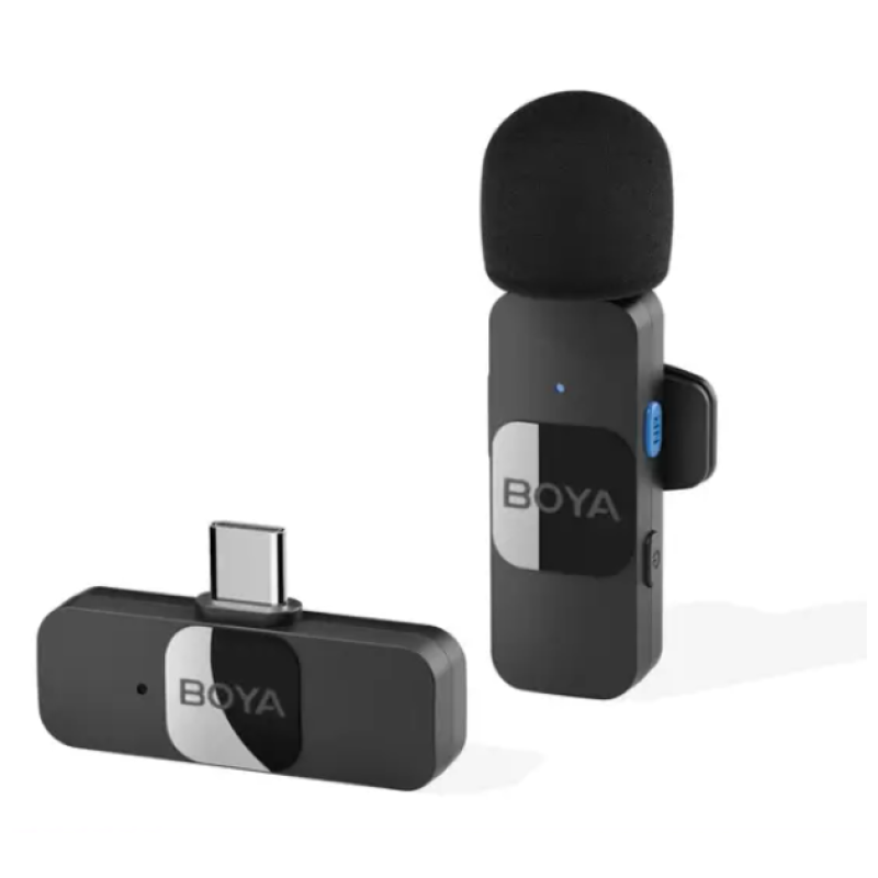Міні-мікрофон Boya BY-V10 професійний бездротовий петличний з USB Type-C для Android, IPad, IPhone Міні-мікрофон Boya BY-V10 професійний бездротовий петличний з USB Type-C для Android, IPad, IPhone