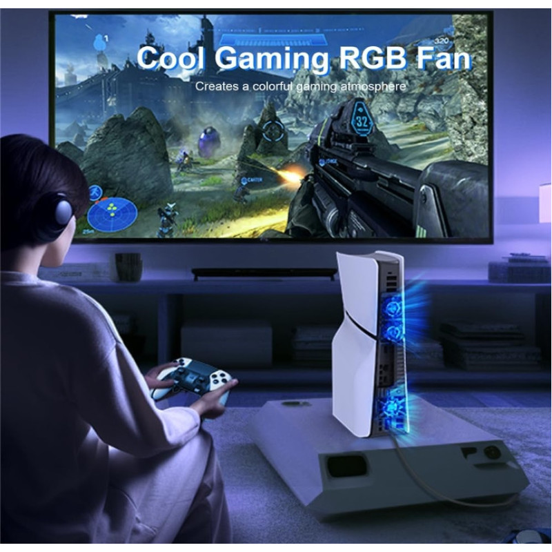 Вентилятор з охолодженням JYS для консолі Sony PlayStation 5 Slim PS5 Slim Чорний Вентилятор з охолодженням JYS для консолі Sony PlayStation 5 Slim PS5 Slim Чорний