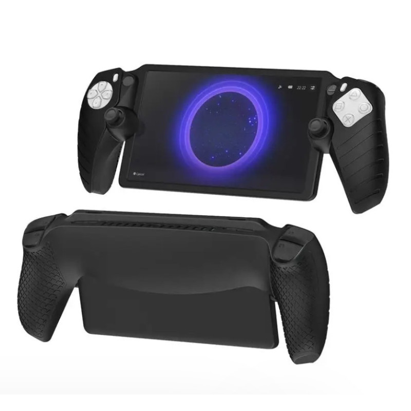 Захисний силіконовий чохол бампер Rondaful для ігрової консолі PlayStation Portal PS Portal Чорний Захисний силіконовий чохол бампер Rondaful для ігрової консолі PlayStation Portal PS Portal Чорний
