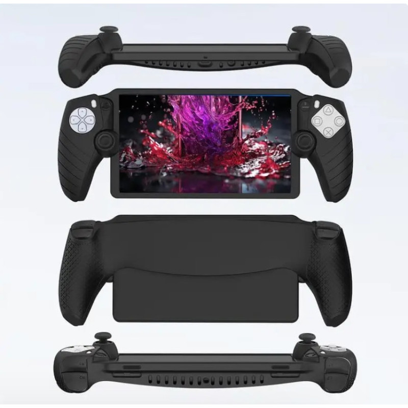 Захисний силіконовий чохол бампер Rondaful для ігрової консолі PlayStation Portal PS Portal Чорний Захисний силіконовий чохол бампер Rondaful для ігрової консолі PlayStation Portal PS Portal Чорний