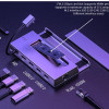 Зарядна док-станція 7 в 1 Sata Nvme з портом SSD M.2 HDMI 2.0 4k 60 гц для Steam Deck Сірий Зарядна док-станція 7 в 1 Sata Nvme з портом SSD M.2 HDMI 2.0 4k 60 гц для Steam Deck Сірий