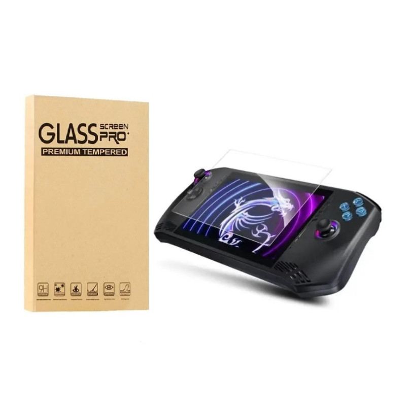 Загартоване захисне скло BOX 1 шт. для портативної консолі MSI Claw Загартоване захисне скло BOX 1 шт. для портативної консолі MSI Claw