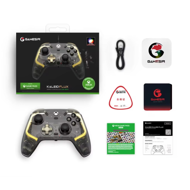 Дротовий геймпад GameSir Kaleid Flux з RGB для Xbox Series X/S Xbox One Windows 10 / 11 / + 1 міс GAME PASS Дротовий геймпад GameSir Kaleid Flux з RGB для Xbox Series X/S Xbox One Windows 10 / 11 / + 1 міс GAME PASS