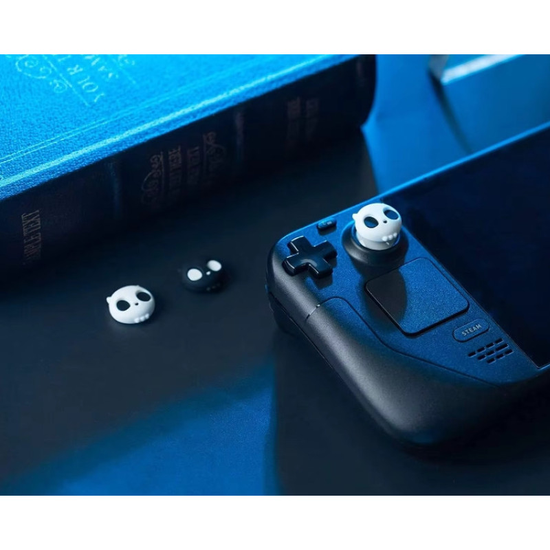 Комплект накладок GeekShare Skull на стики під великі пальці Steam Deck, Oled, Nintendo Switch 2 4шт Комплект накладок GeekShare Skull на стики під великі пальці Steam Deck, Oled, Nintendo Switch 2 4шт