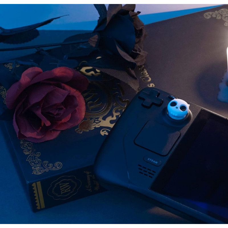 Комплект накладок GeekShare Skull на стики під великі пальці Steam Deck, Oled, Nintendo Switch 2 4шт Комплект накладок GeekShare Skull на стики під великі пальці Steam Deck, Oled, Nintendo Switch 2 4шт