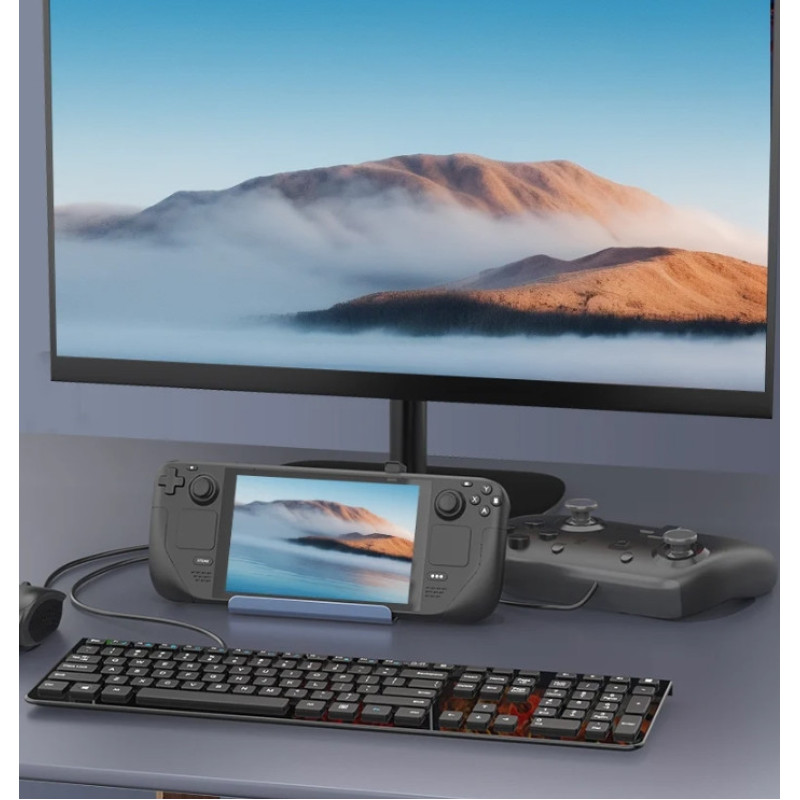 Зарядна док-станція 5 в 1 4K60Hz Type-C 4K HDMI 100W для Steam Deck Asus Rog Ally Lenovo Legion Go MSI Claw Зарядна док-станція 5 в 1 4K60Hz Type-C 4K HDMI 100W для Steam Deck Asus Rog Ally Lenovo Legion Go MSI Claw