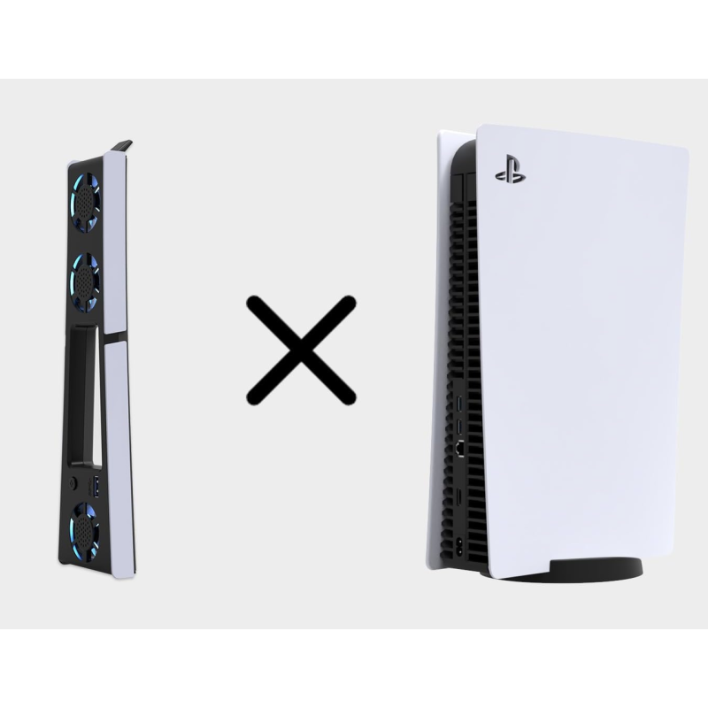 Охолоджувальний вентилятор TOPWOLF для консолі PS5 Slim PS5 Pro, док-станція з 3 вентиляторами портом USB Охолоджувальний вентилятор TOPWOLF для консолі PS5 Slim PS5 Pro, док-станція з 3 вентиляторами портом USB