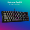 Ігрова механічна клавіатура з підсвічуванням для ПК, mac OS, RGB різнокольорова клавіатура Delux KM36 Ігрова механічна клавіатура з підсвічуванням для ПК, mac OS, RGB різнокольорова клавіатура Delux KM36
