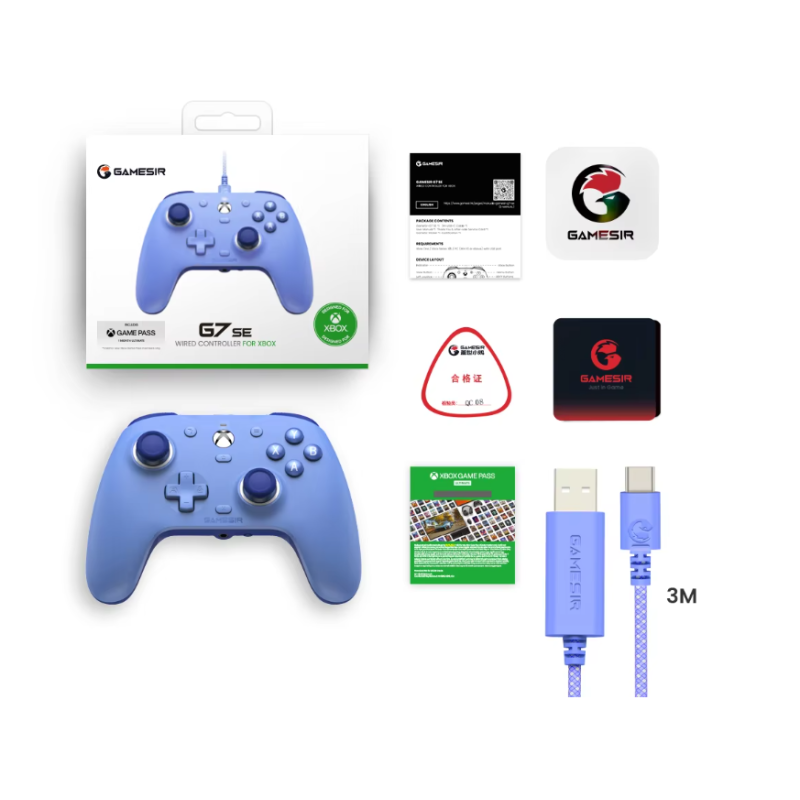 Дротовий геймпад джойстик GameSir G7 SE для Xbox Series X Series S Xbox One ПК з ефектом Холла Блакитний Дротовий геймпад джойстик GameSir G7 SE для Xbox Series X Series S Xbox One ПК з ефектом Холла Блакитний