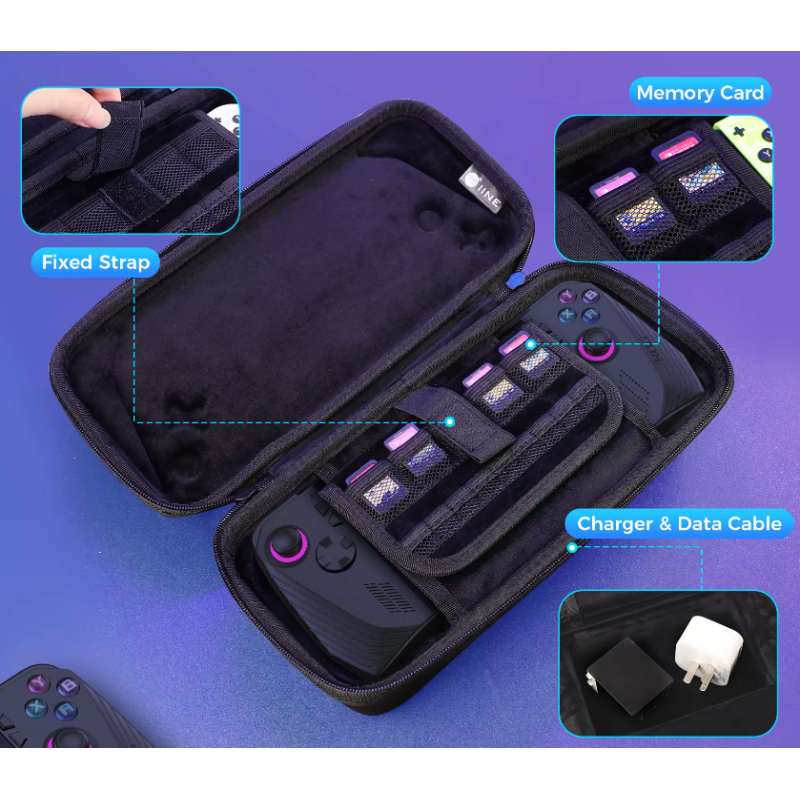 Захисна сумка IINE для ігрової консолі Asus Rog Ally, водонепроникний чохол кейс для Rog Ally X Чорний Захисна сумка IINE для ігрової консолі Asus Rog Ally, водонепроникний чохол кейс для Rog Ally X Чорний
