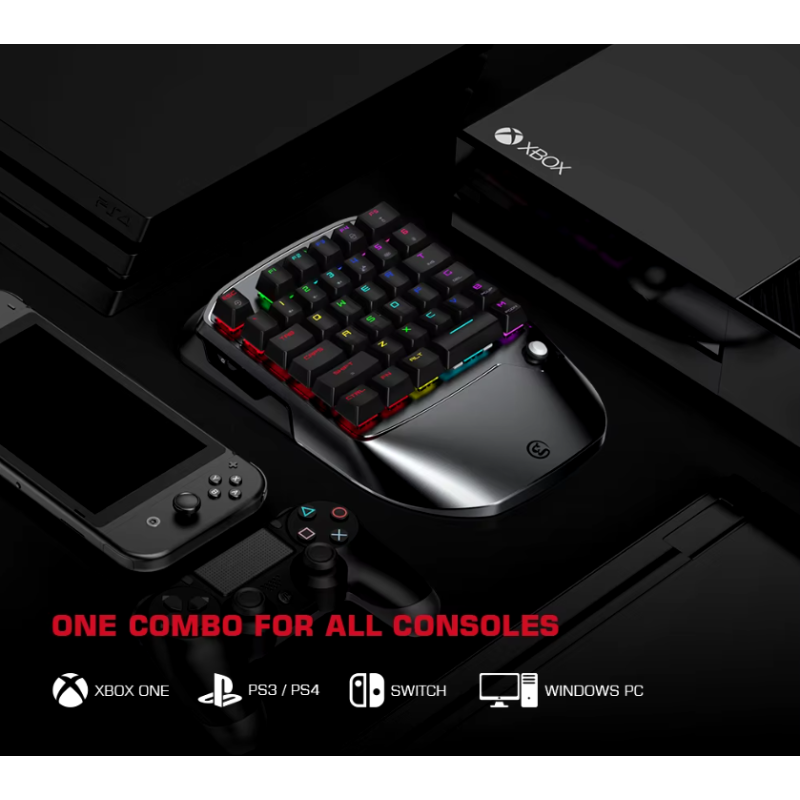 Кейпад GameSir VX2 AimSwitch з RGB для PS4 Xbox One, Series S/X, механічна бездротова клавіатура мишка Кейпад GameSir VX2 AimSwitch з RGB для PS4 Xbox One, Series S/X, механічна бездротова клавіатура мишка