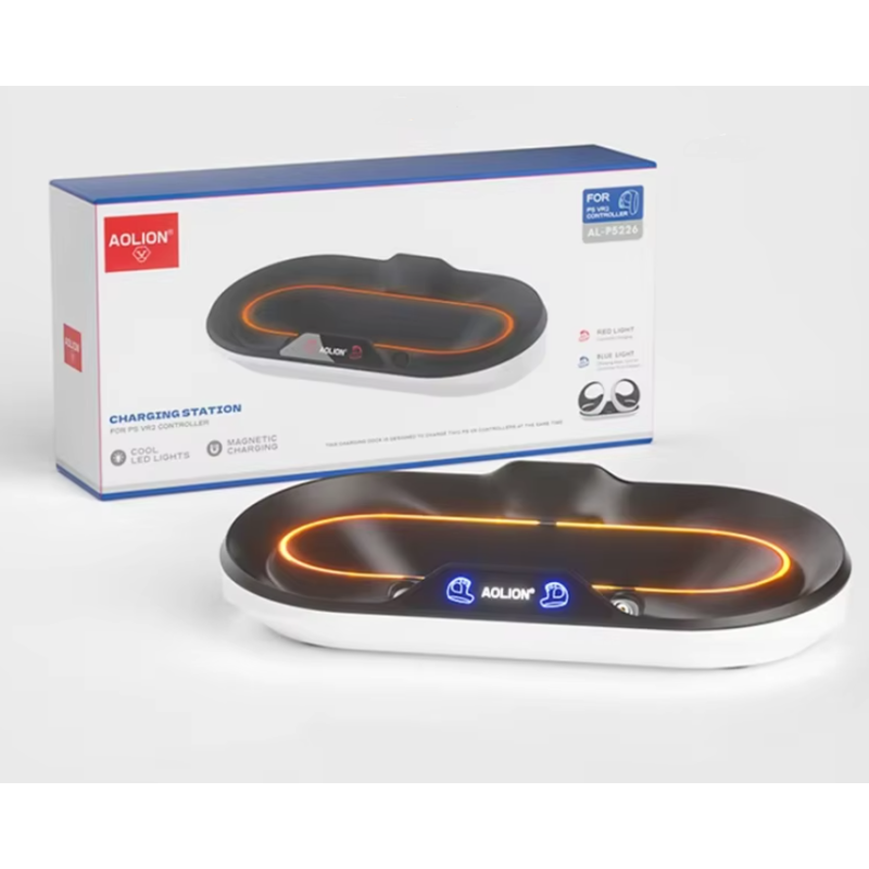Зарядна док-станція Aolion з RGB-підсвіткою для контролерів PlayStation VR2, зарядний пристрій для PS VR2 Зарядна док-станція Aolion з RGB-підсвіткою для контролерів PlayStation VR2, зарядний пристрій для PS VR2