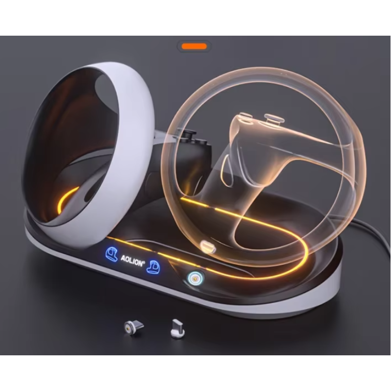 Зарядна док-станція Aolion з RGB-підсвіткою для контролерів PlayStation VR2, зарядний пристрій для PS VR2 Зарядна док-станція Aolion з RGB-підсвіткою для контролерів PlayStation VR2, зарядний пристрій для PS VR2