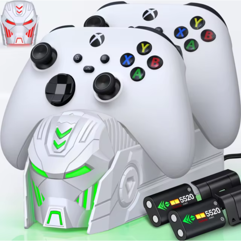 Док-станція BEBONCOOL Predator для геймпадів Xbox Series X/S/One/Elite з батареями по 5520 mAh Док-станція BEBONCOOL Predator для геймпадів Xbox Series X/S/One/Elite з батареями по 5520 mAh
