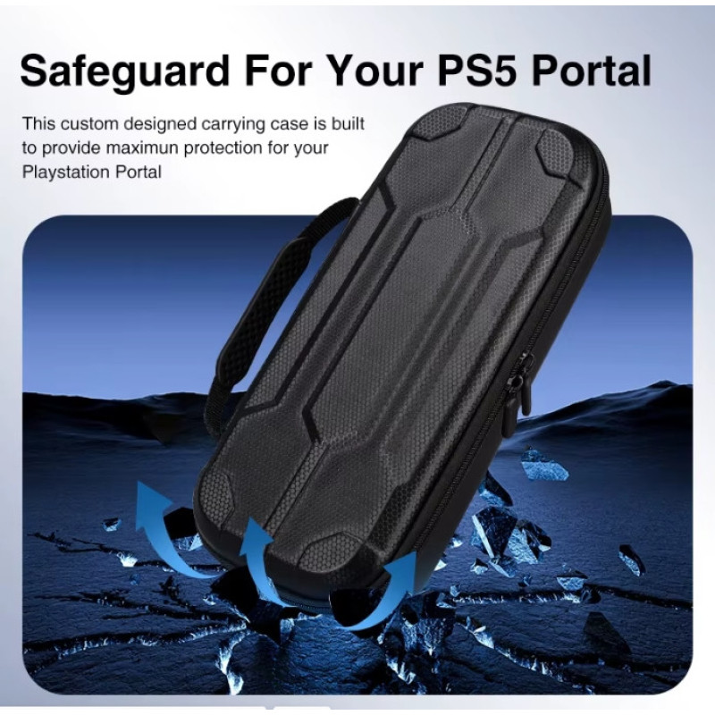 Жорсткий захисний чохол TECTINTER для PS Portal, ударостійкий футляр для консолі PlayStation Portal Чорний Жорсткий захисний чохол TECTINTER для PS Portal, ударостійкий футляр для консолі PlayStation Portal Чорний