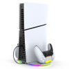 Вертикальна док-станція IPEGA для Sony PlayStation 5 Slim, зарядна док-станція для PS5 PRO геймпадів Білий Вертикальна док-станція IPEGA для Sony PlayStation 5 Slim, зарядна док-станція для PS5 PRO геймпадів Білий