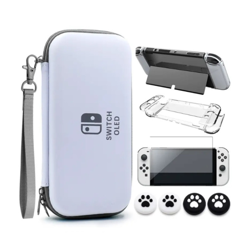 Уцінка Суперкомплекс Кейс + чохол + скло + накладки для Nintendo Switch OLED Уцінка Суперкомплекс Кейс + чохол + скло + накладки для Nintendo Switch OLED