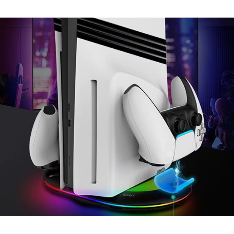 Вертикальна док-станція IPEGA для Sony PlayStation 5 Slim, зарядна док-станція для консолі PS5 PRO Чорний Вертикальна док-станція IPEGA для Sony PlayStation 5 Slim, зарядна док-станція для консолі PS5 PRO Чорний