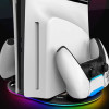 Вертикальна док-станція IPEGA для Sony PlayStation 5 Slim, зарядна док-станція для консолі PS5 PRO Чорний