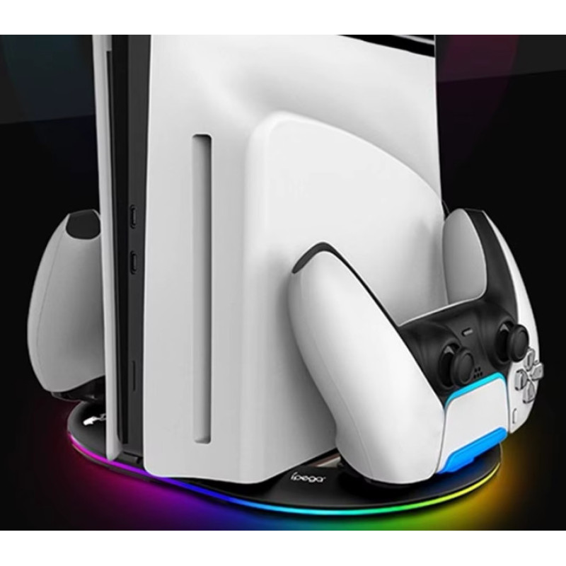 Вертикальна док-станція IPEGA для Sony PlayStation 5 Slim, зарядна док-станція для консолі PS5 PRO Чорний Вертикальна док-станція IPEGA для Sony PlayStation 5 Slim, зарядна док-станція для консолі PS5 PRO Чорний