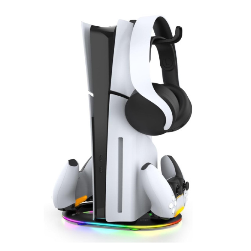 Вертикальна док-станція IPEGA для Sony PlayStation 5 Slim, зарядна док-станція для консолі PS5 PRO Чорний Вертикальна док-станція IPEGA для Sony PlayStation 5 Slim, зарядна док-станція для консолі PS5 PRO Чорний