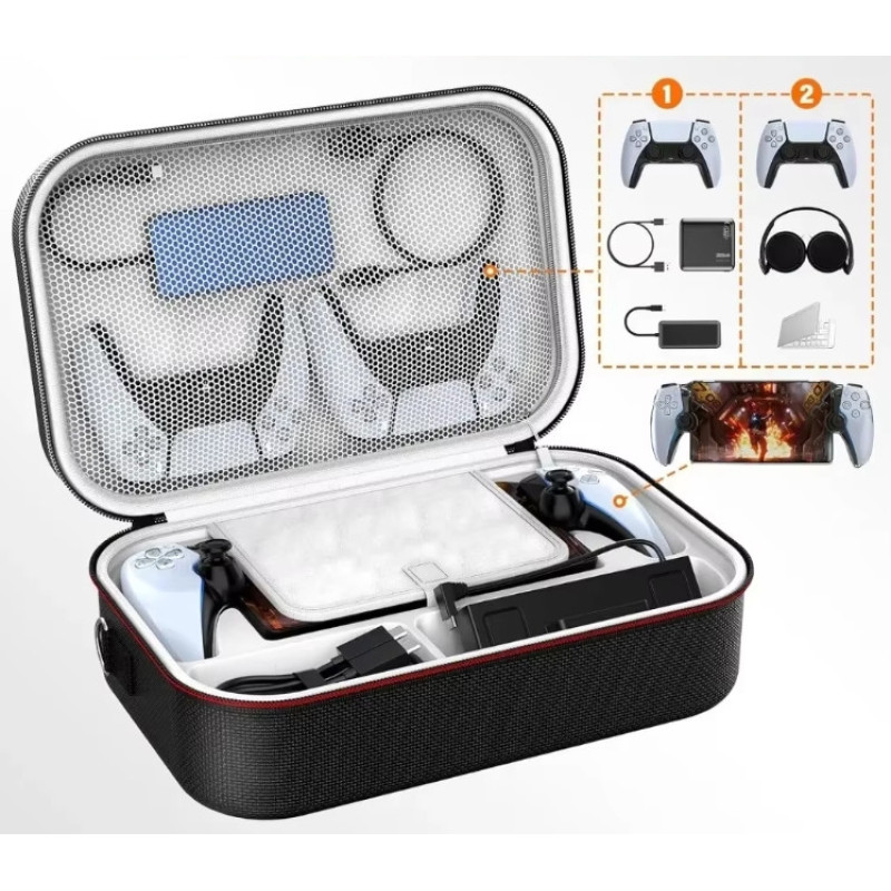 Захисний Travel Кейс HeysTop для консолі PlayStation Portal, місткий чохол для зберігання PS Portal Чорний Захисний Travel Кейс HeysTop для консолі PlayStation Portal, місткий чохол для зберігання PS Portal Чорний