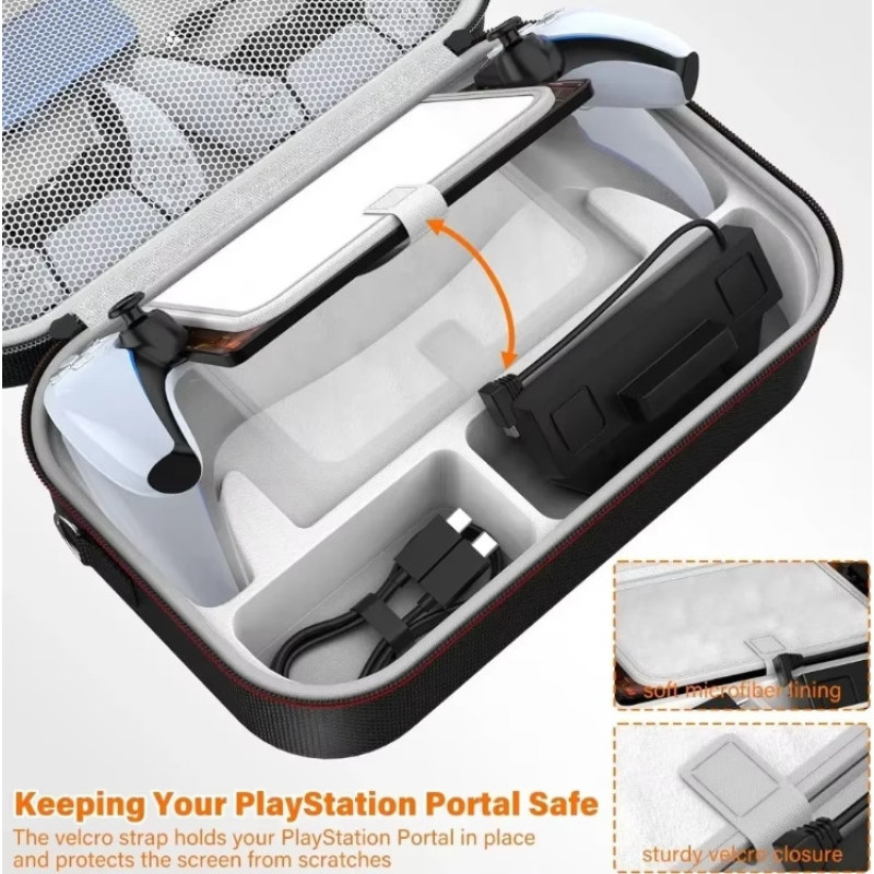 Захисний Travel Кейс HeysTop для консолі PlayStation Portal, місткий чохол для зберігання PS Portal Чорний Захисний Travel Кейс HeysTop для консолі PlayStation Portal, місткий чохол для зберігання PS Portal Чорний