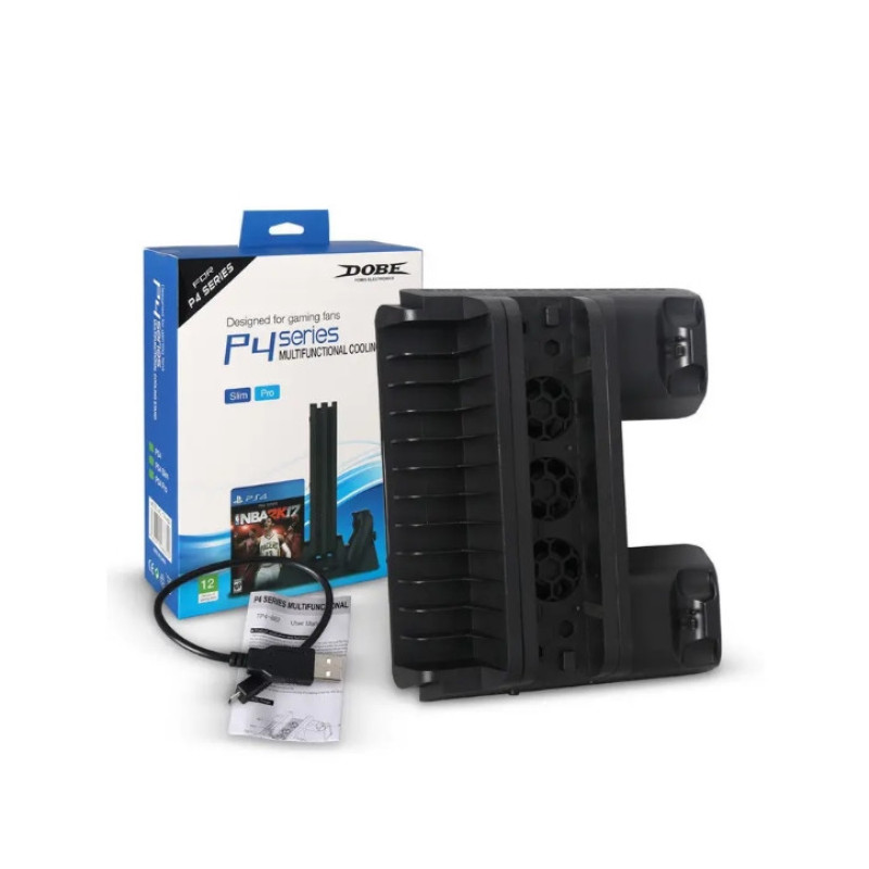 Зарядна док-станція DOBE TP4-882 з охолодженням для PlayStation 4/SLIM/PRO, док-станція для геймпадів PS4 Зарядна док-станція DOBE TP4-882 з охолодженням для PlayStation 4/SLIM/PRO, док-станція для геймпадів PS4