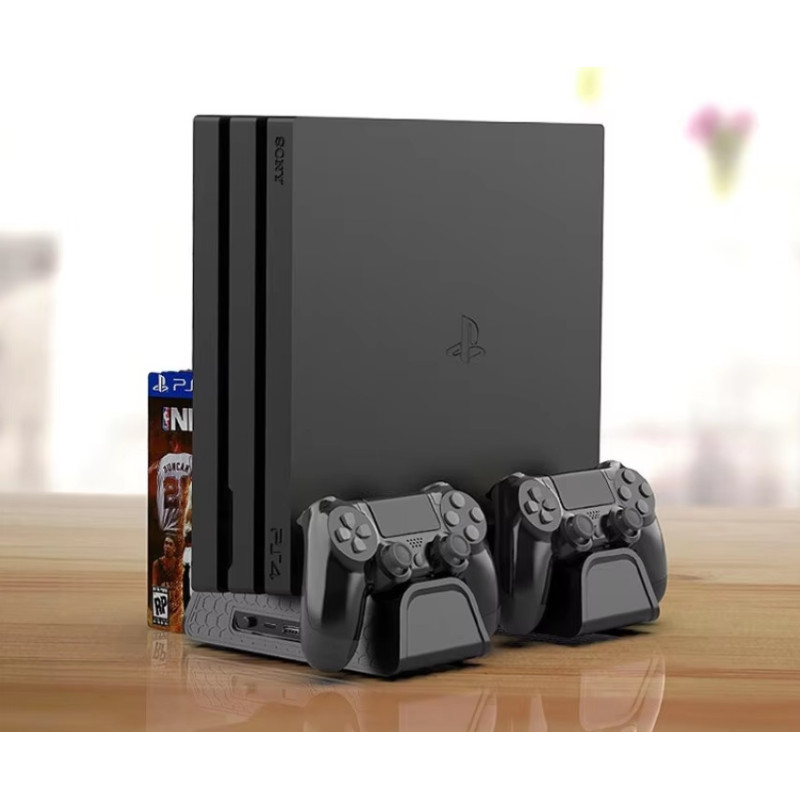 Зарядна док-станція DOBE TP4-882 з охолодженням для PlayStation 4/SLIM/PRO, док-станція для геймпадів PS4 Зарядна док-станція DOBE TP4-882 з охолодженням для PlayStation 4/SLIM/PRO, док-станція для геймпадів PS4