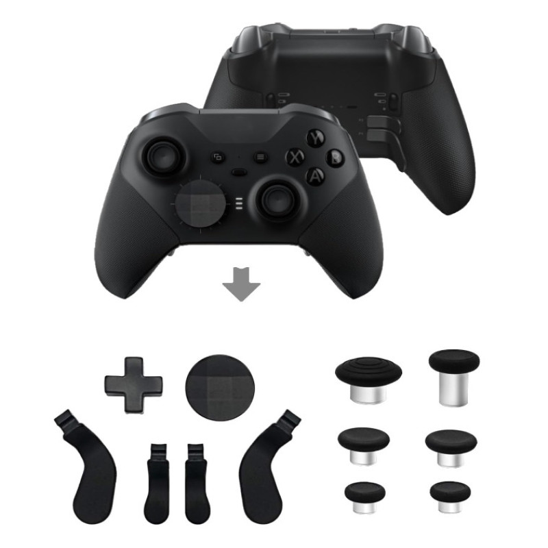 Комплект 13 в 1 RALAN Стики тригерні кнопки D-Pad для геймпада XBOX One Elite Series 2 + дві накладки Комплект 13 в 1 RALAN Стики тригерні кнопки D-Pad для геймпада XBOX One Elite Series 2 + дві накладки