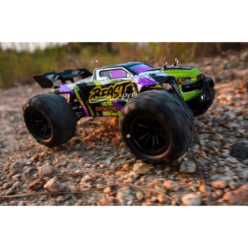 Позашляхова машинка Beast SG116 PRO 4х4 з дистанційним керуванням 1:16 40km 2,4G пурпурово-зелений Позашляхова машинка Beast SG116 PRO 4х4 з дистанційним керуванням 1:16 40km 2,4G пурпурово-зелений