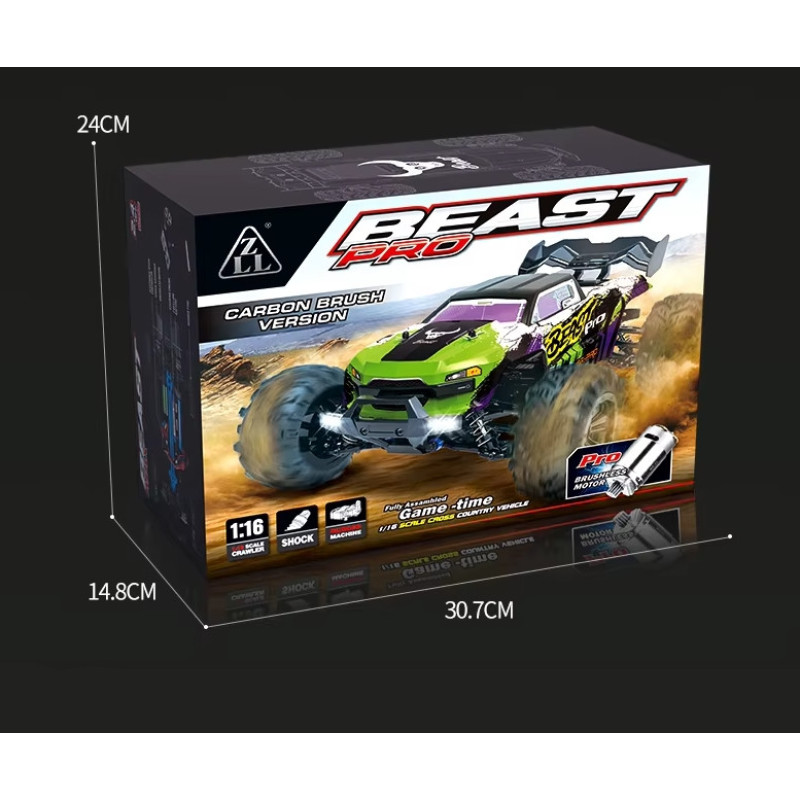 Позашляхова машинка Beast SG116 PRO 4х4 з дистанційним керуванням 1:16 40km 2,4G пурпурово-зелений Позашляхова машинка Beast SG116 PRO 4х4 з дистанційним керуванням 1:16 40km 2,4G пурпурово-зелений