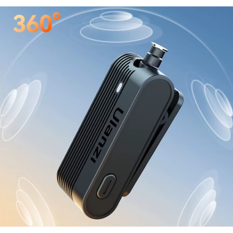 Подвійний мікрофон Ulanzi A100 Type-C + перехідник Lighting, бездротовий мікрофон для Android IPhone Подвійний мікрофон Ulanzi A100 Type-C + перехідник Lighting, бездротовий мікрофон для Android IPhone