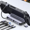 Док-станція 6 в 1 UGREEN CM666 для Steam Deck Asus Rog Ally X Lenovo Legion Go 4K/PD 100 Вт USB HDMI LAN
