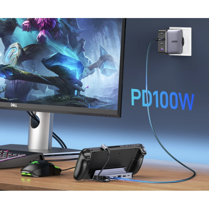 Док-станція 6 в 1 UGREEN CM666 для Steam Deck Asus Rog Ally X Lenovo Legion Go 4K/PD 100 Вт USB HDMI LAN Док-станція 6 в 1 UGREEN CM666 для Steam Deck Asus Rog Ally X Lenovo Legion Go 4K/PD 100 Вт USB HDMI LAN
