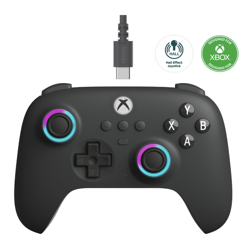 Геймпад 8BitDo Ultimate C Wired Controller Dark Gray для Xbox Series X/S Xbox One X/S +1 місяць геймпас + чохол Геймпад 8BitDo Ultimate C Wired Controller Dark Gray для Xbox Series X/S Xbox One X/S +1 місяць геймпас + чохол