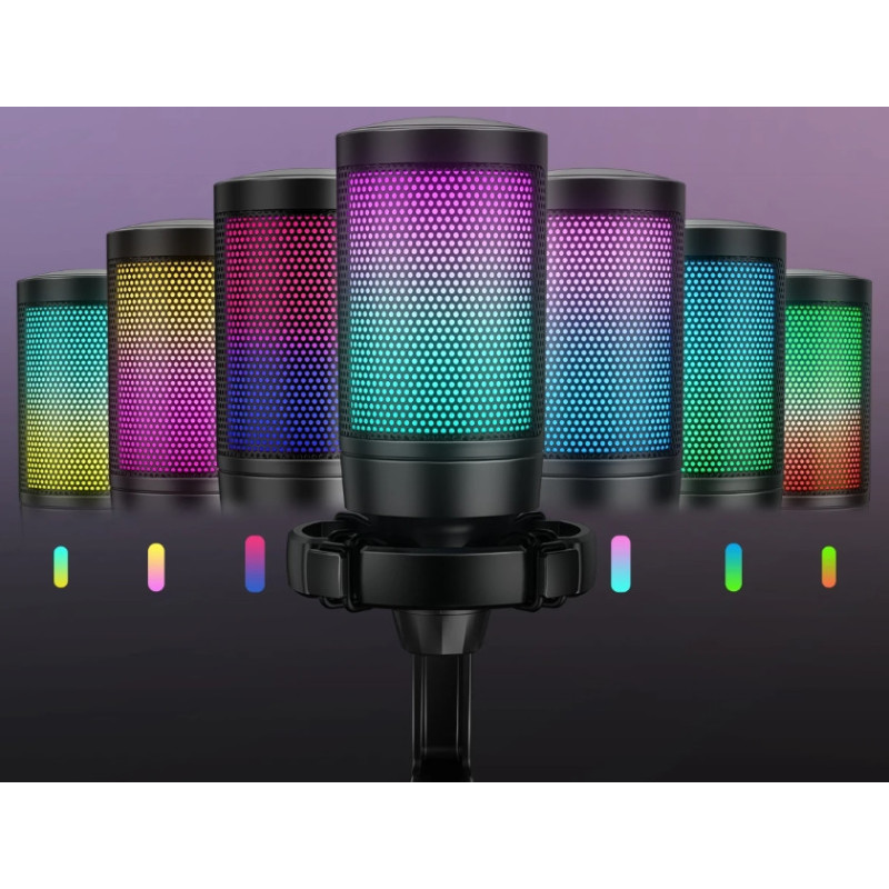 Ігровий USB-мікрофон FIFINE A6 NEO, конденсаторний мікрофон з RGB для ноутбука ПК PS5 PS4 AmpliGame Ігровий USB-мікрофон FIFINE A6 NEO, конденсаторний мікрофон з RGB для ноутбука ПК PS5 PS4 AmpliGame