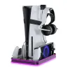 Док-станція JYS-P5225-V3 з охолодженням RGB-підсвіткою для PlayStation 5, PS5 Slim, PS5 Pro, PS Portal Чорний Док-станція JYS-P5225-V3 з охолодженням RGB-підсвіткою для PlayStation 5, PS5 Slim, PS5 Pro, PS Portal Чорний